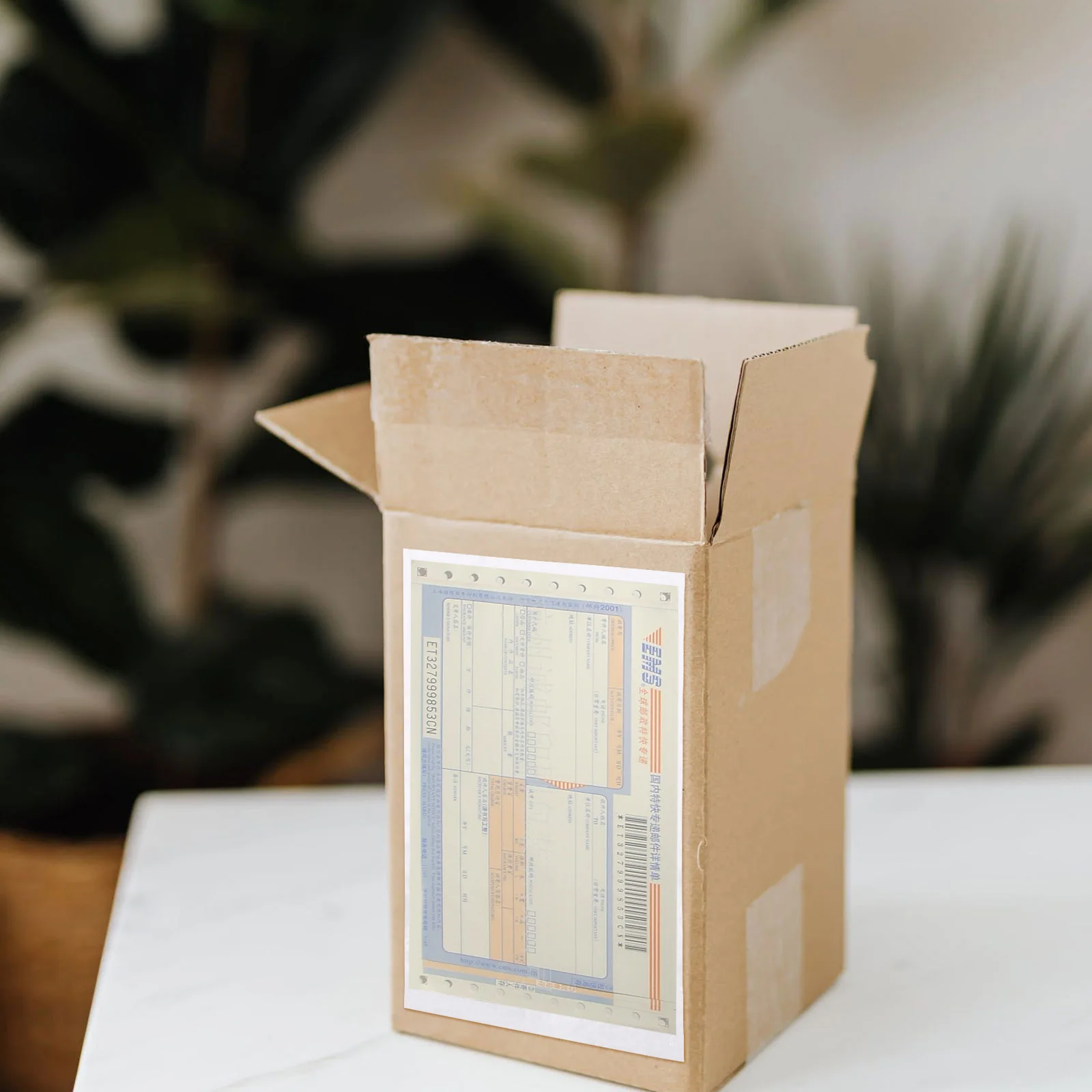 

100 Pcs Shipping Label Box Bag Packing Pouch Clear Envelope Adhesive Pockets Protectors Packaging Envelopes Small