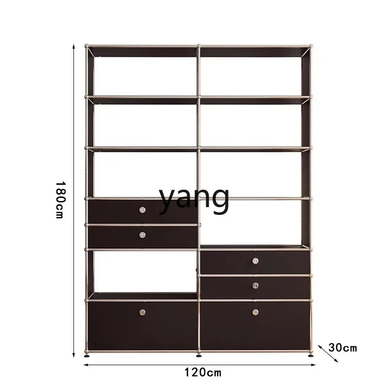 

Lhh medieval stainless steel display bookcase module office file decorative cabinet shelf