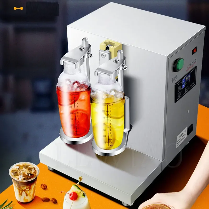 Milk Shake Machine Commercial Auto Double Cups Milkshaker Stainless Steel Bubble Boba Tea Drink Mixer