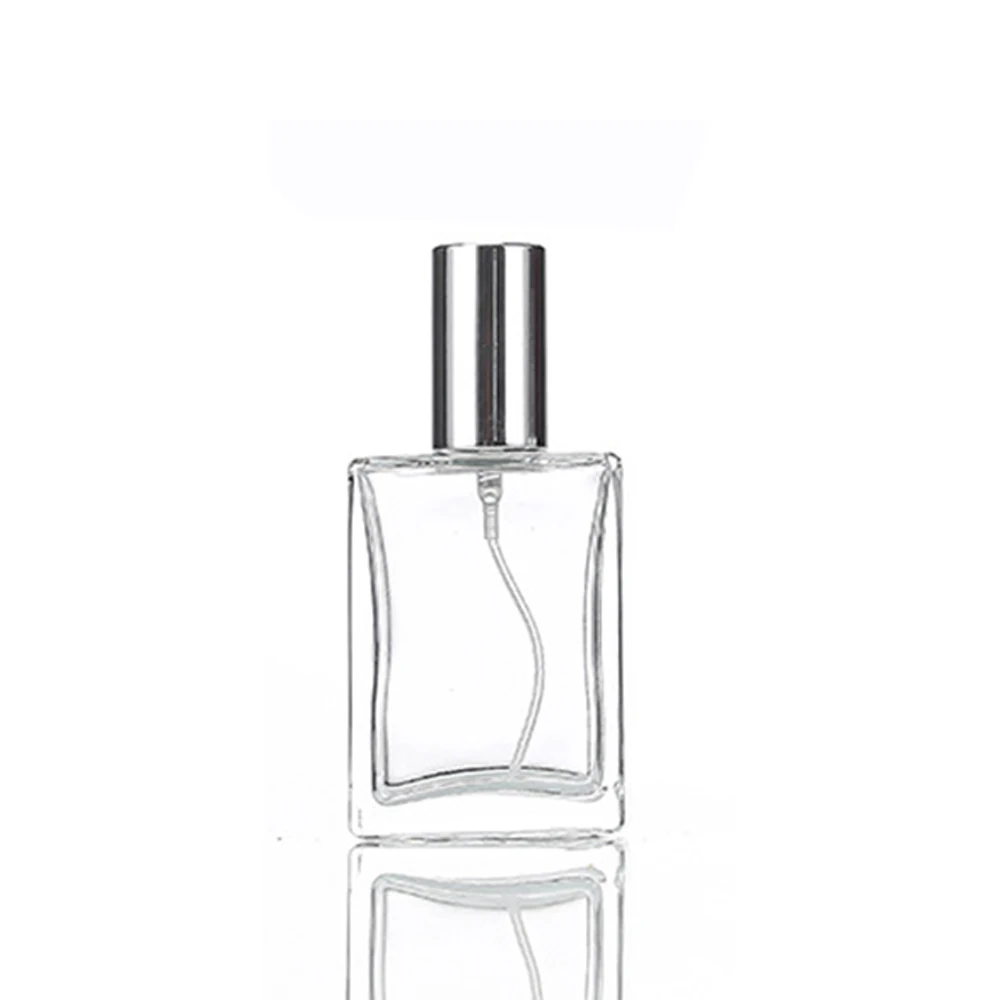 NONE 5PCS 10PCS 15ml 30ml 50ml Klar Mini Probe Nachfüllbare Parfüm Spray Glas Zerstäuber flasche Mit Schwarz Goldene Silber Deckel 3