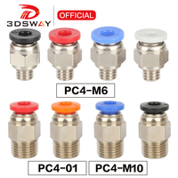 PC4-M6/M10 Pneumatic Fitting for Creality Ender 3Pro/V2 Ender5 Pro/Plus CR-10 3D Printer Parts PTFE Tube Push in Quick Connector