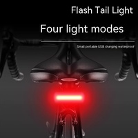 Bicycle Light Tail Night Riding Warning Light USB Rechargeable High Bright Strong Rear Light Road Cycling Equipment