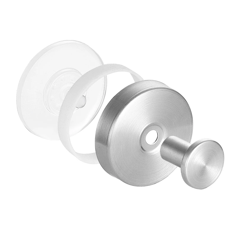 Reusable Stainless Steel Suction Cup Hook Waterproof Wall Mount Hooks Punch-free Kitchen Bathroom Wall Hanger Towel Clothes image 5
