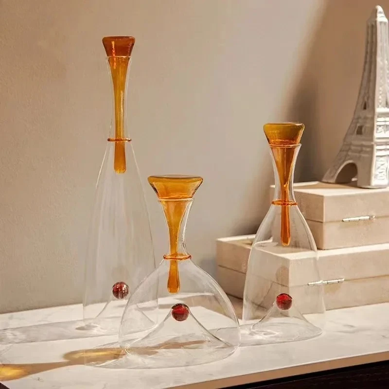Creative Transparent Glass Decanter Wine Utensils Flagon Kettle Ornament Wine Separator Wine Decanter Wines Container Barware To