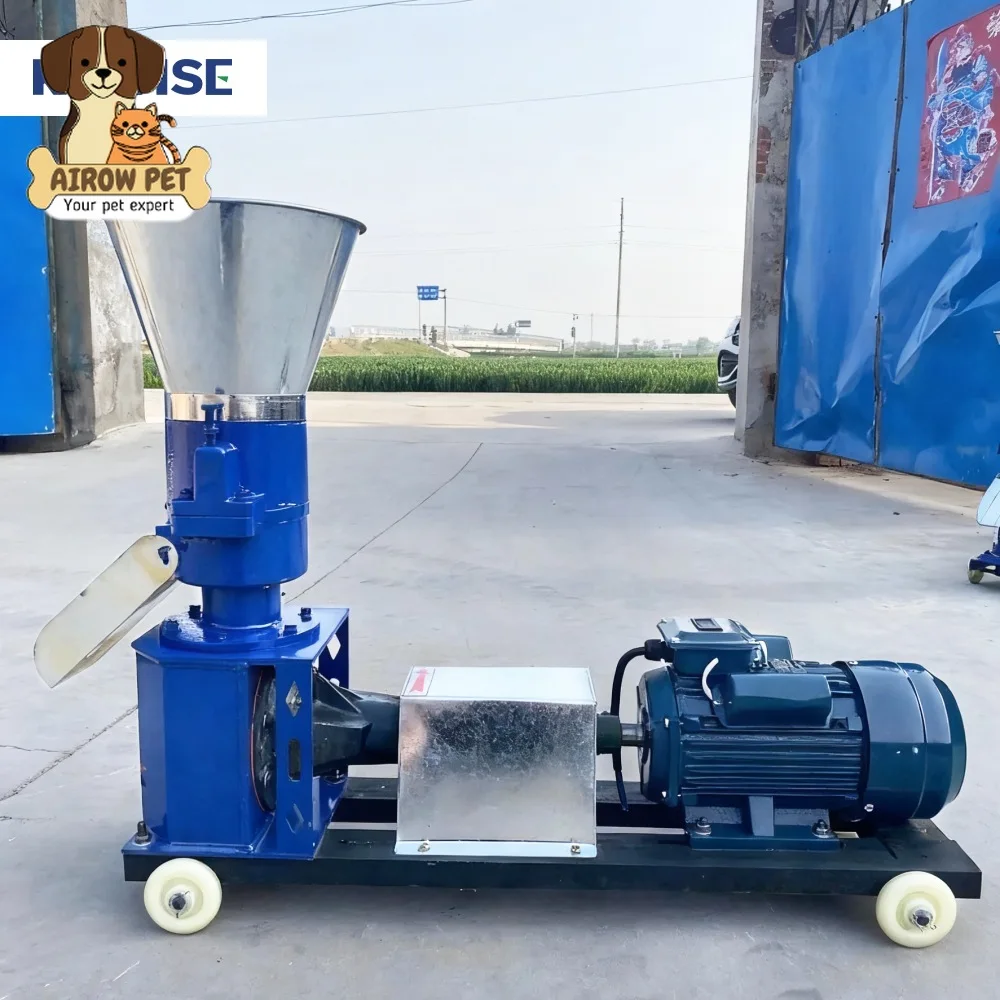 AIROW 100kg/h Mini Animal Feed Making Machine for Poultry and Chicken Feed Production Small Farm Pelletizer