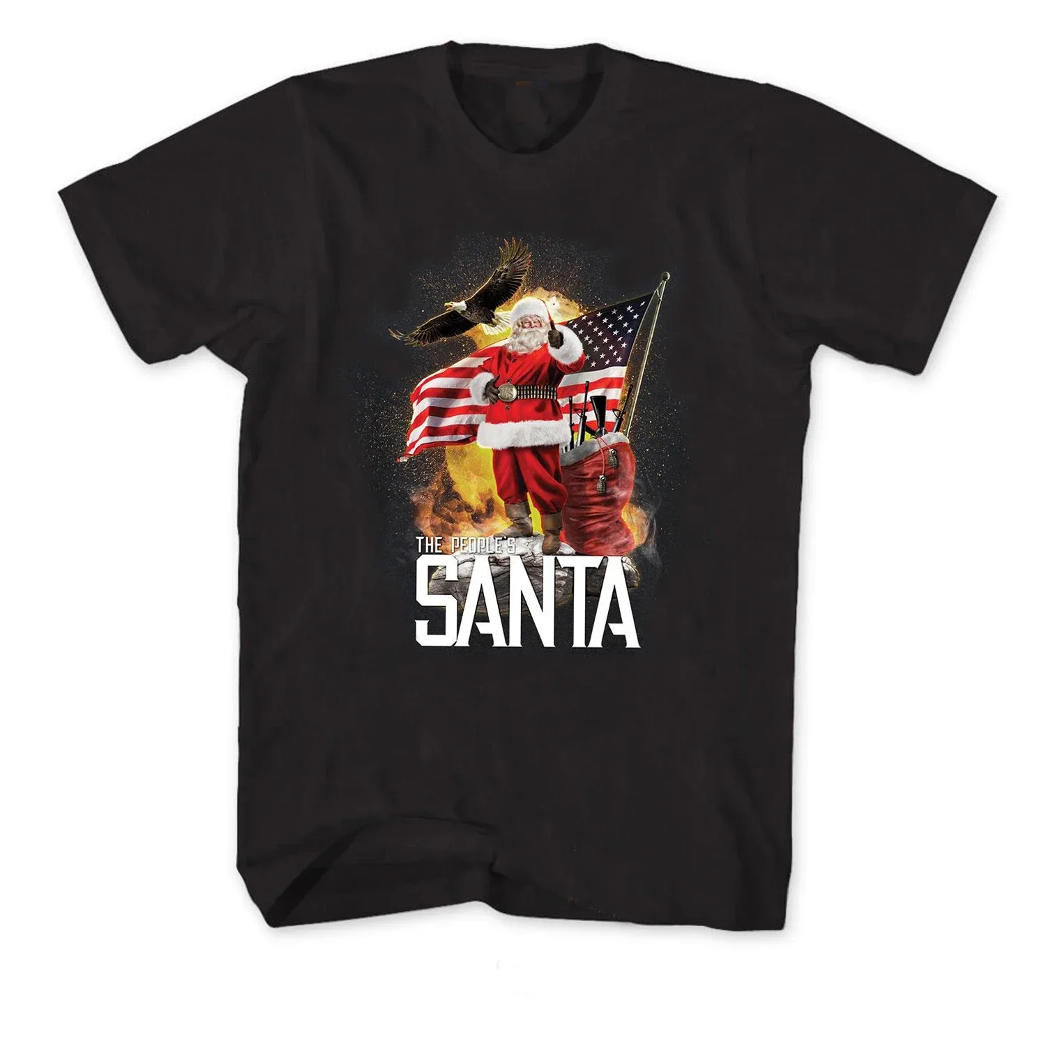 

The People's Santa. Funny Christmas Gift T-Shirt 100% Cotton O-Neck Summer Short Sleeve Casual Mens T-shirt Size S-3XL