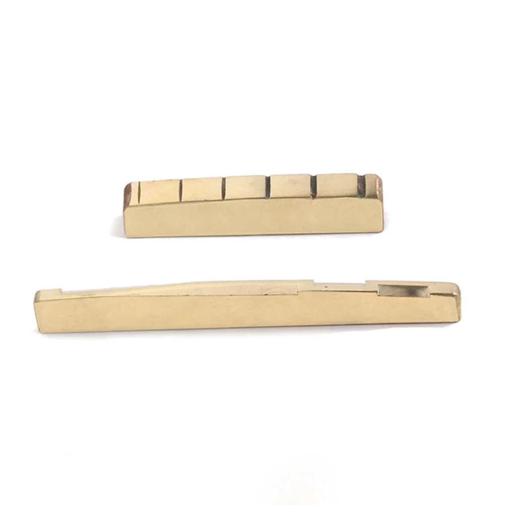 

Skull Design Brass Bridge Nut Saddle Set Premium Acoustic Guitar Parts Replacement Smooth Surface Polished Craftsmanship