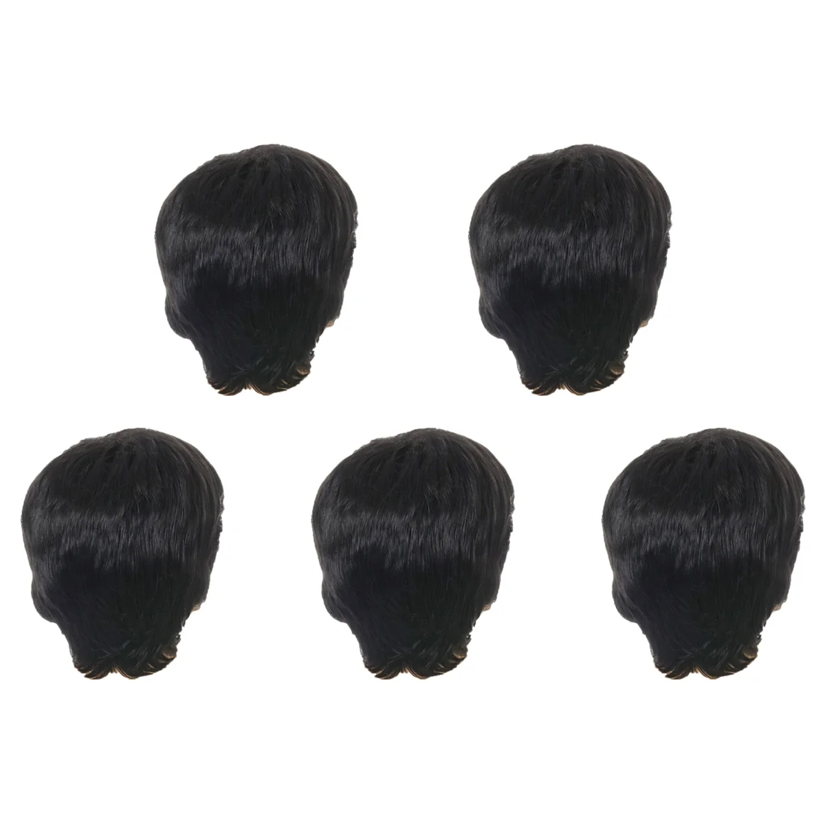 

A72Z 5X Fashion Wig Short Black Male Straight Synthetic Wig for Men Hair Fleeciness Realistic Natural Black Toupee Wigs