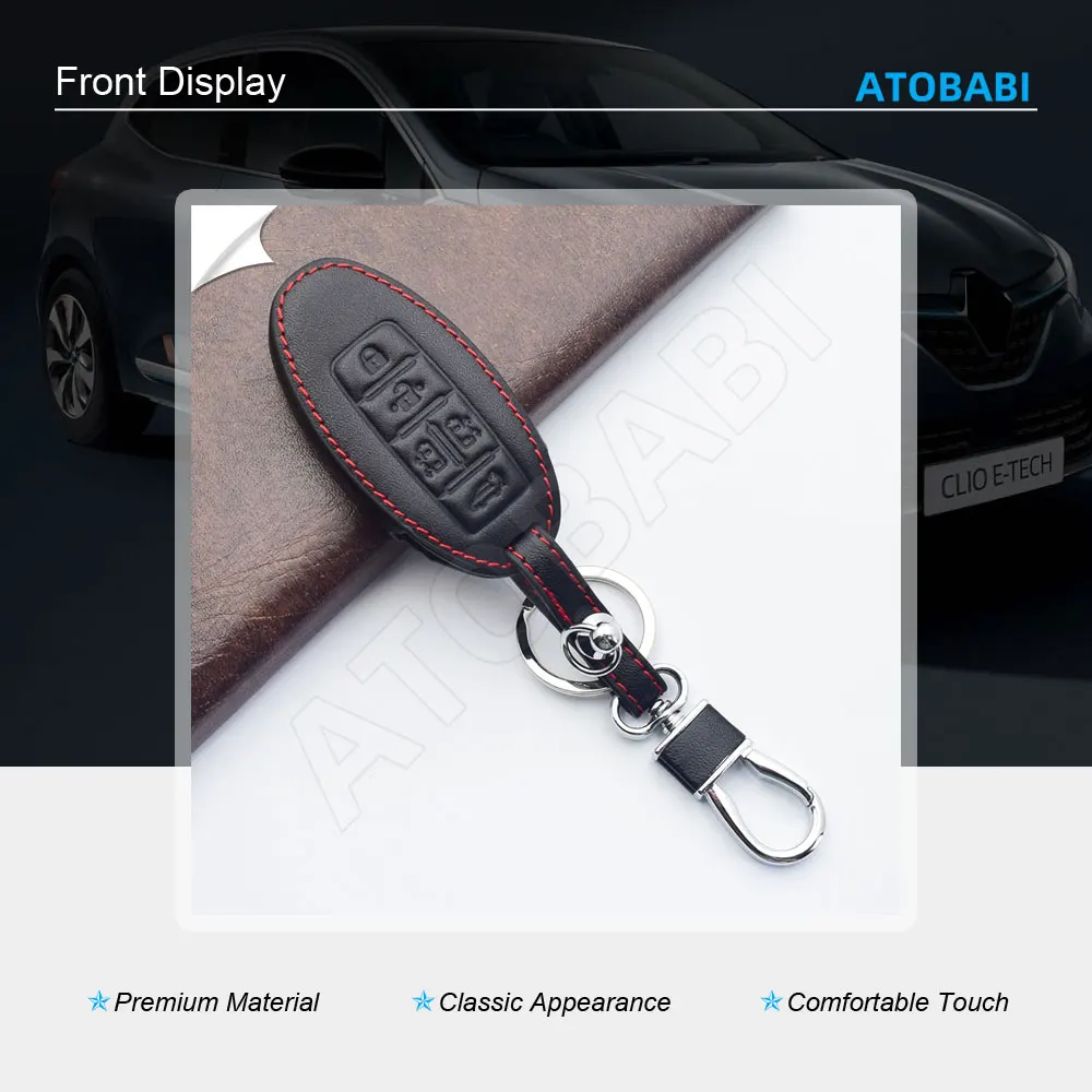 Leder-Autoschlüsselhülle für Nissan Serena C25 C26 C27 Elgrand E52 E51 NV350 Caravan Rooks X-Trail Smart Remote Fobs Shell Cover Tasche – Detail 3