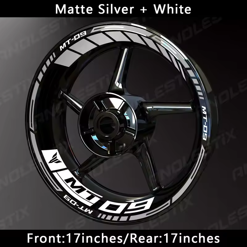AnoleStix Reflective Motorcycle Wheel Sticker Hub Decal Rim Stripe Tape For YAMAHA MT-09 MT09 - Image 12