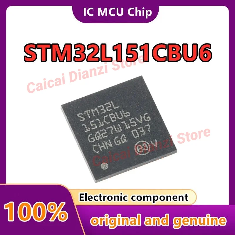 

STM32L151CBU6 STM32L151 UFQFPN-48 ARM, 32-разрядный микроконтроллер-MCU, 1 шт./партия