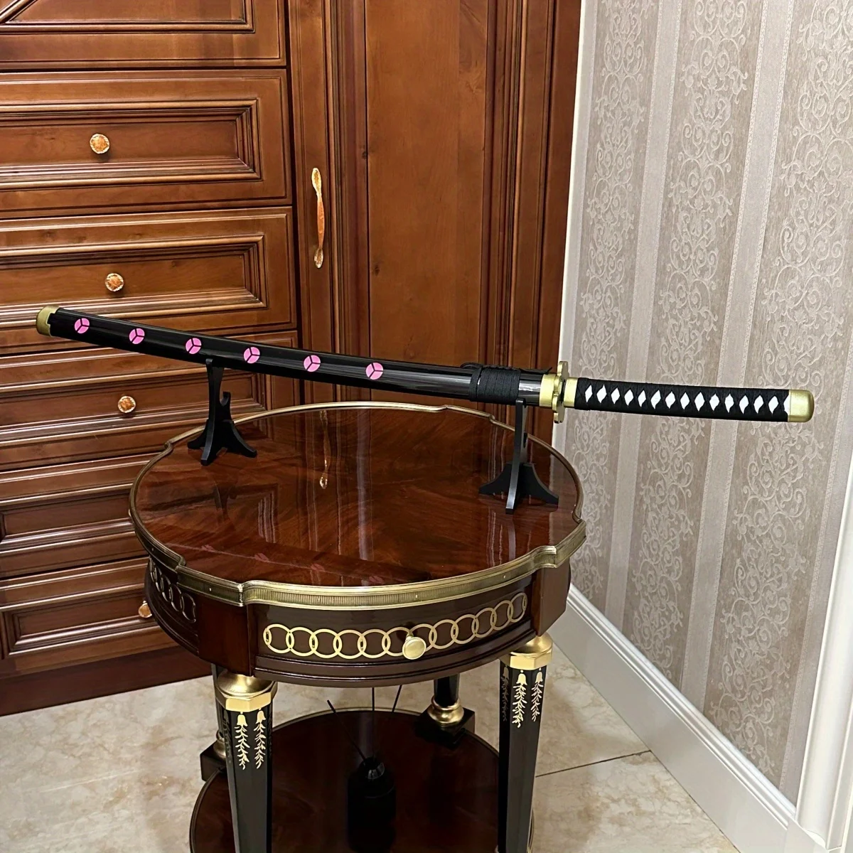 39.3inch Roronoa Zoro Wooden Katana Sword Japanese Katana Sabre Original Samurai Sabre Ninja Knife Cosplay Accessories Prop Toy