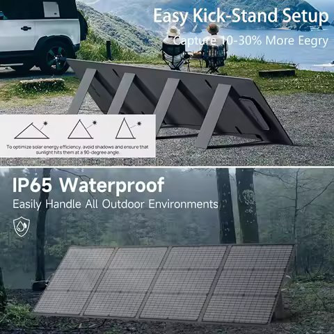 200W Portable Solar Panel IP65 Waterproof Foldable Solar Panel Power Backup Solar Charger for Power Station RV Camping Off Grid