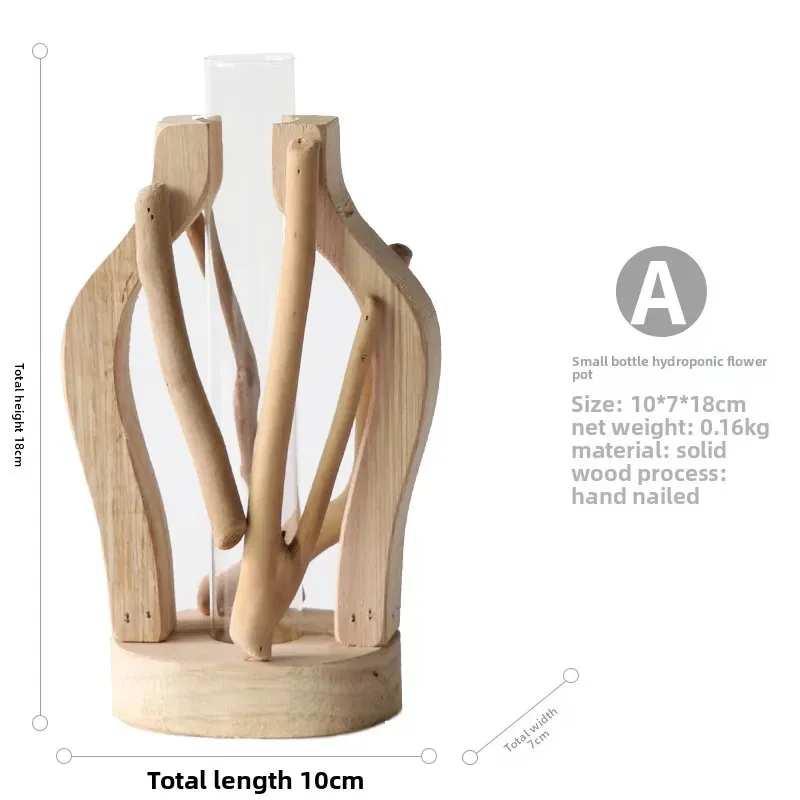 Handm solid wood small e landscape ornament log f device hydroponic tt tube pastoral mini multi-potted plant