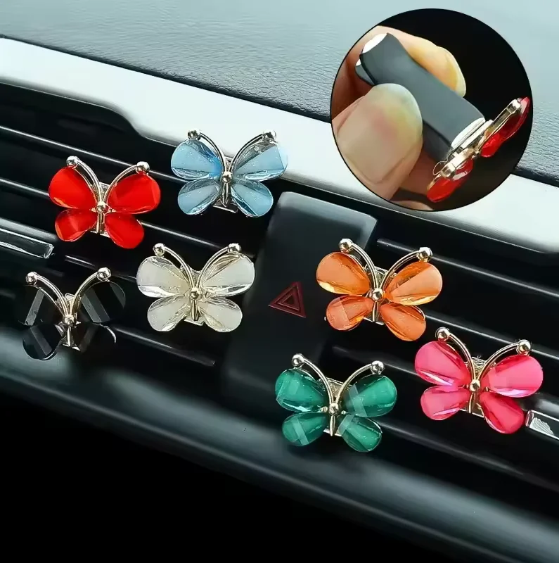 

Автомобильные духи, автозапуск воздуха, парфюмерный зажим, освежитель воздуха, аксессуары для украшения автомобиля, внутренняя губная помада, декор с принтом бабочки и губ