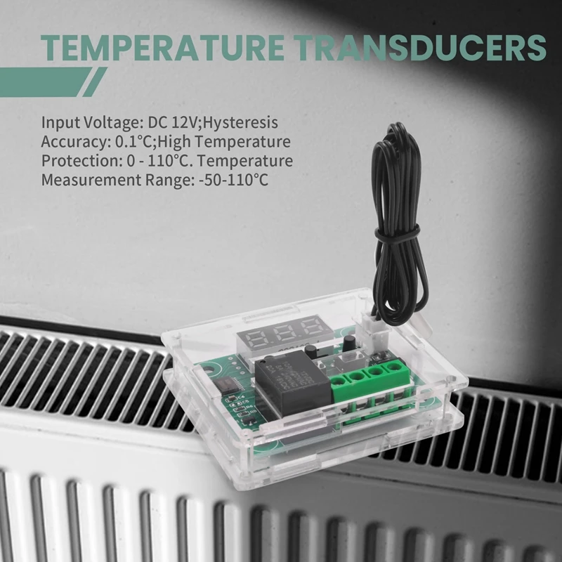 4PCS W1209 DC Digital Temperature Controller Module Electronic Temperature Temp Control Module Switch With Acrylic Case