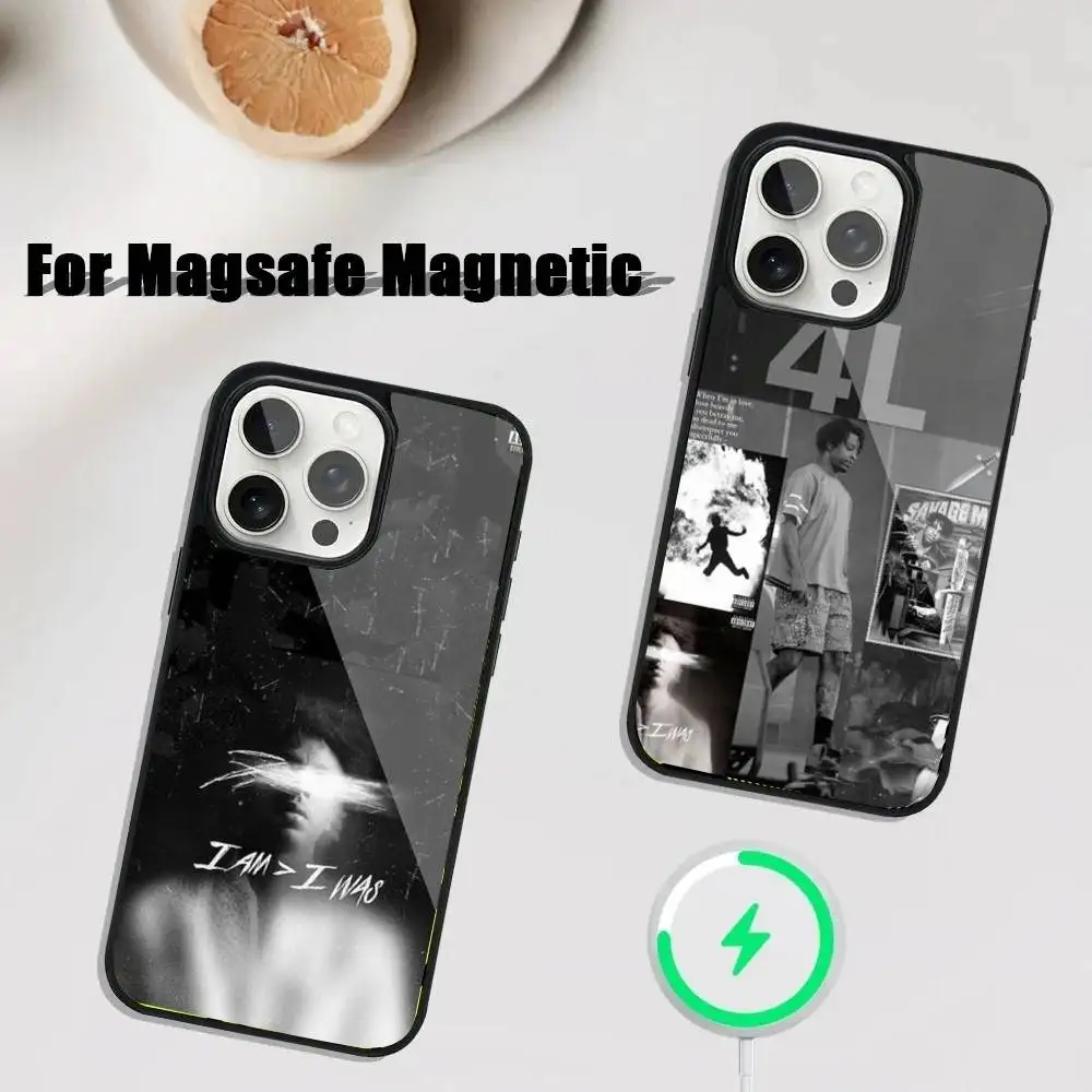

21 S-Savage Poster Phone Case For iPhone 17,16,15,14,13,12,11,Pro,Max,Plus,Mini,SE4,E Magnetic Magsafe Wireless Charging