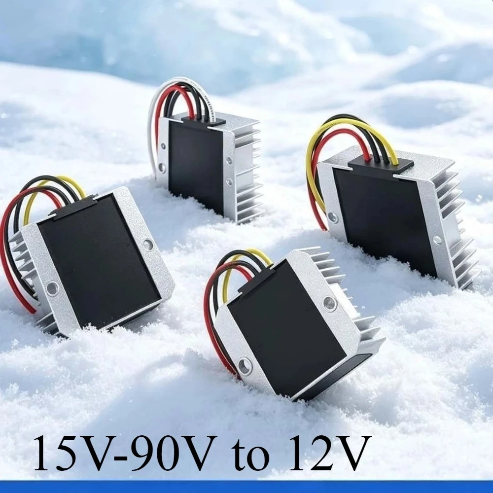72V To12V 20A 24V 36V 48V 60V-12V 5A 10A Voltage Regulator Car Truck Boat Buck 60V Power Supply Step-down DC DC Converter