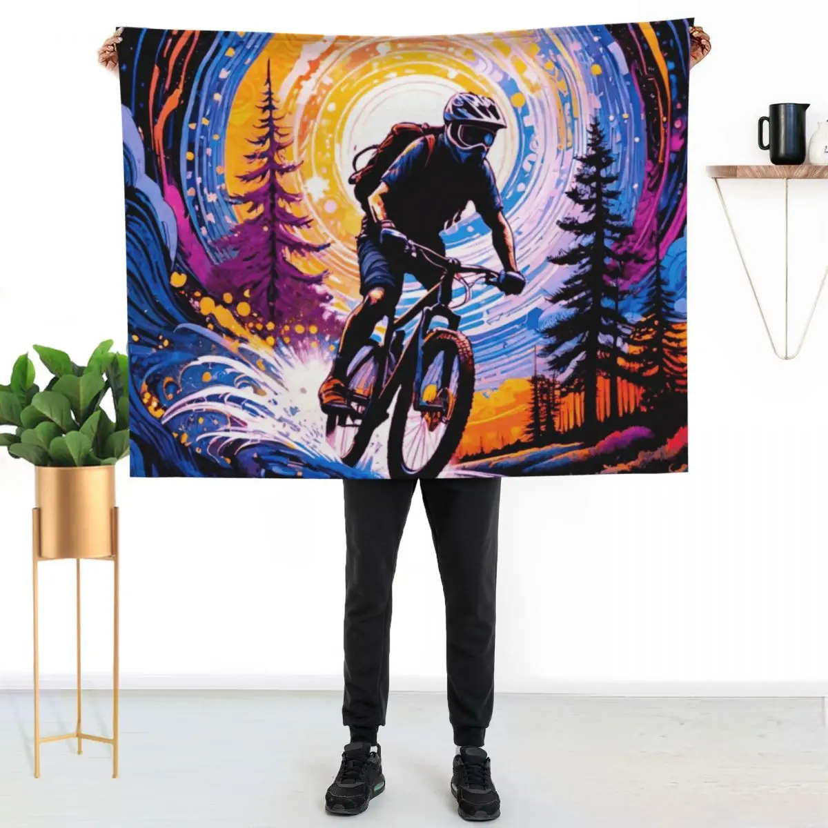 

MTB Shredder aSending Ita Throw Blanket Luxurious Soft Fuzzy Blanket for Sofa Bed