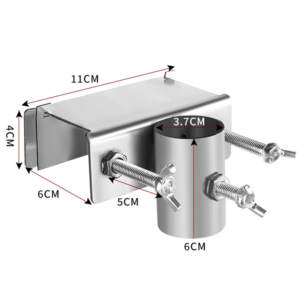 1PCS Heavy Umbrella Clamp-Durable For Beach Courtyard Balcony Umbrella Stands Sturdy Clamp-On Umbrella Holder Metal Tool Parts