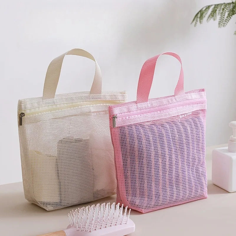 Portable Travel Mesh Wash Bag Transparent Storage Bag Portable Cosmetic Bag Large Capacity Storage Bag Underwear Organizing Bag