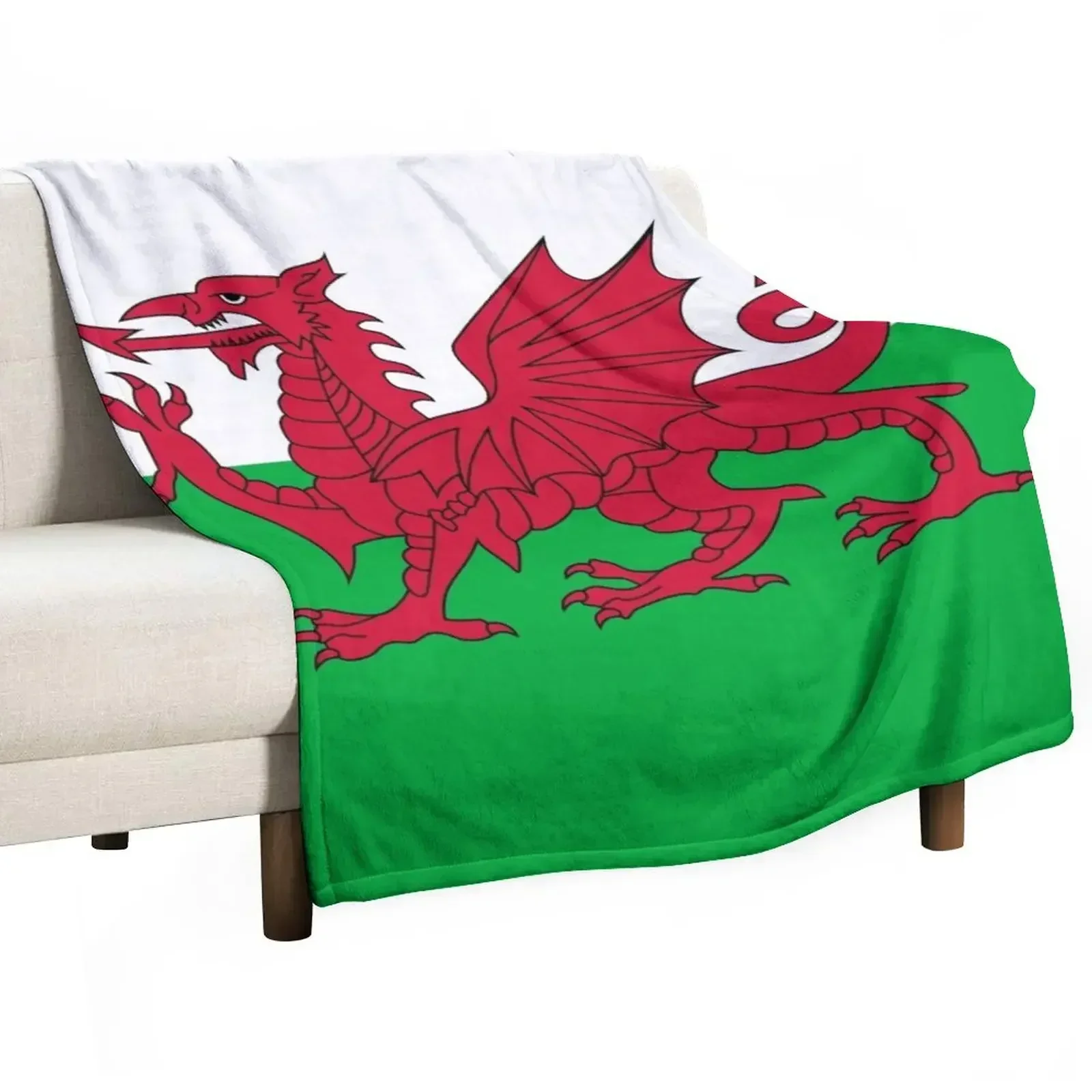 

Flag of Wales - Welsh Flag Throw Blanket Bed Soft Plaid Retros Luxury Brand Blankets