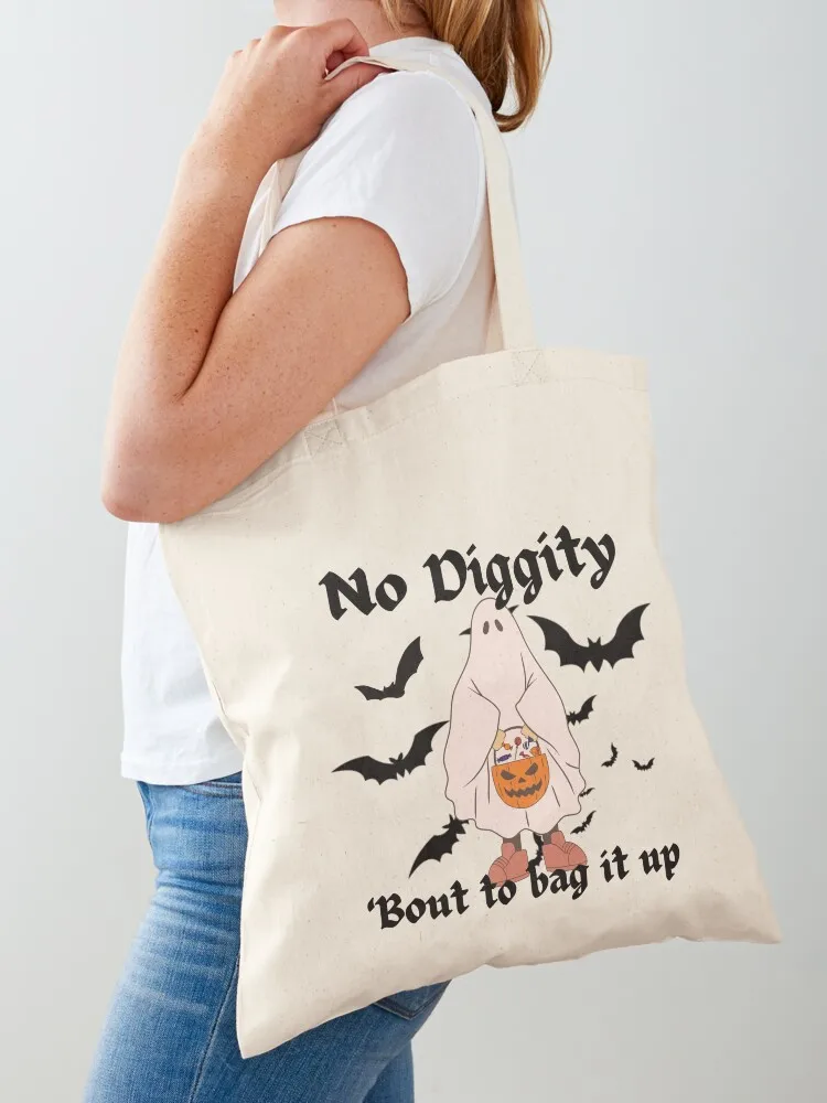 

No diggity Tote Bag Big bag shopper bag women canvas foldable reusable tote custom