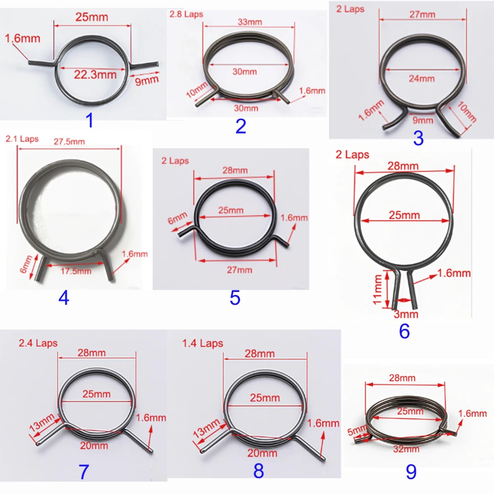 1/3/5/10/20pcs Anti-theft Door Lock Spring Wire 1.6/1.8mm The Handle Spring Torsion Spring Electronic Lock