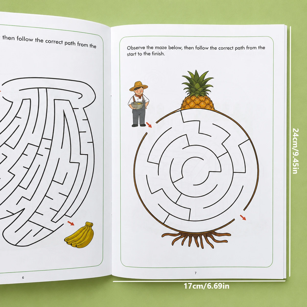 32 Pages Animal‑Style Maze Puzzle Book, Children Concentration Training Workbook, Early Education Logic Thinking Game Book