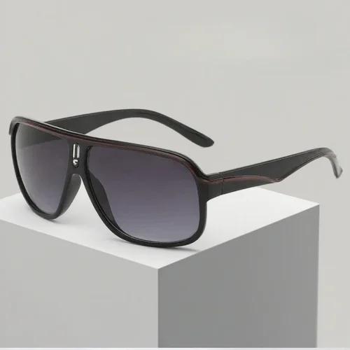 Imagen 2 del producto 2025 Verano Nuevas gafas de sol de moda con montura grande para hombres para conducir al aire libre Gafas de sol transparentes con protección solar UV400 para hombres y mujeres