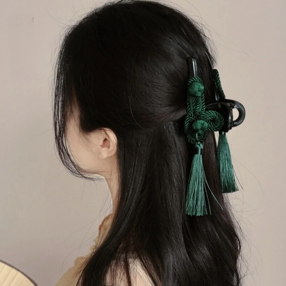 

Gift Elegant Cheongsam Style Hair Grasp Tassel Braided Updo Hanfu Hair Accessories Dignified Traditional Hair Clip Wedding