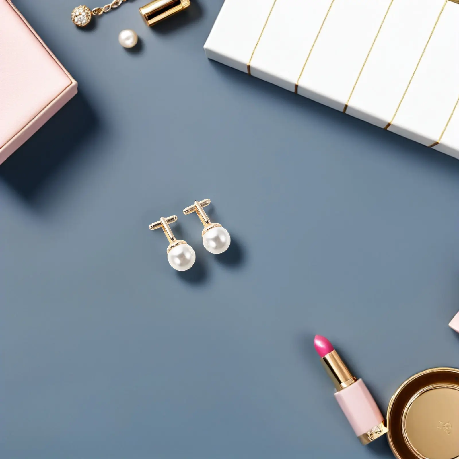 3Pairs Cufflinks for Men Business Wedding Alloy Simulation Pearl Shirt Cufflink Accessories Men Jewelry Suit Shirt Cuff Buttons