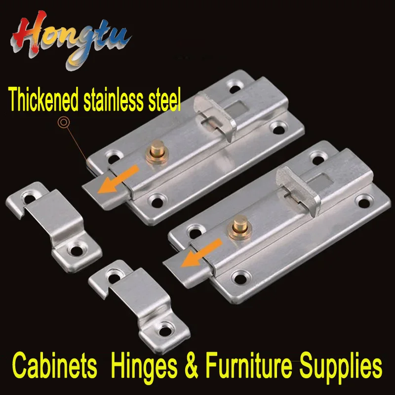 

Hongtu 3/4inch Cabinet Hinges Self-Elastic Latch-304 Stainless Steel Anti-Theft Spring Bolt, Furniture Supplies Security Latches