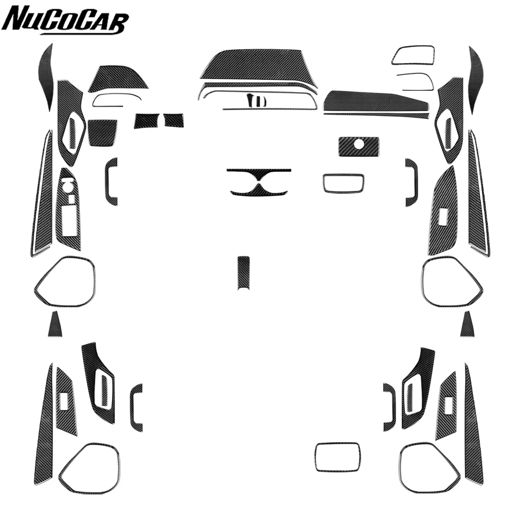For Honda Fit Jazz 2014-2020 Carbon Fiber Instrument Air Vent Door Switch Armrest Panel Car Accessories Decorative Stickers
