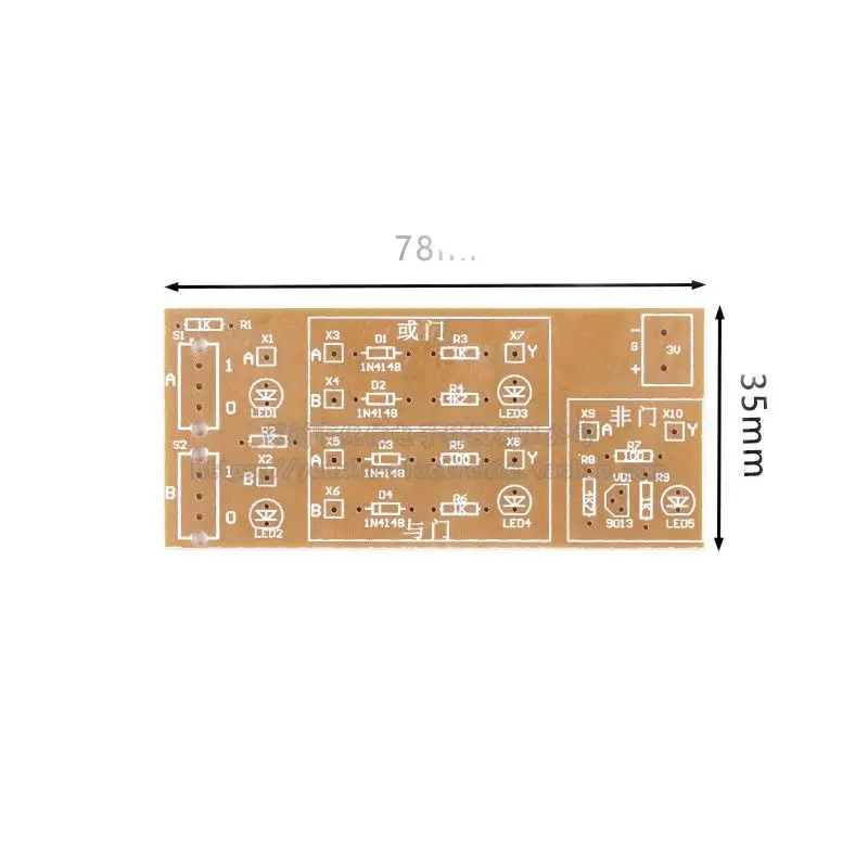 Discrete component gate circuit kit AND gate OR gate non-gate training parts Digital circuit teaching experiment