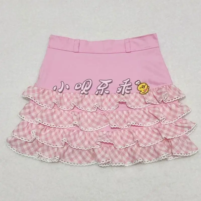 Summer New Slim Waist Multilayer Original Mini Skirt Japanese Cartoon Mp Cute Daughter Clothing Sweet Girl Cotton Y2k Skirt