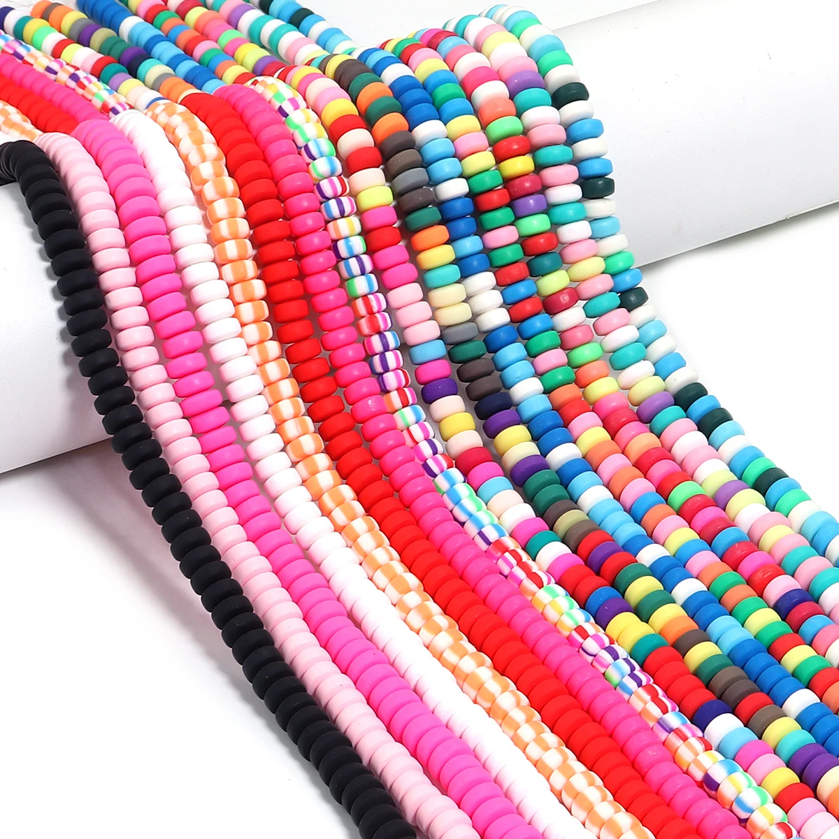 1 Strand 7mm Platte Ronde Polymeer Klei Kralen Abacus Losse Spacer Kralen voor Sieraden Maken Ketting DIY Armband Accessoires