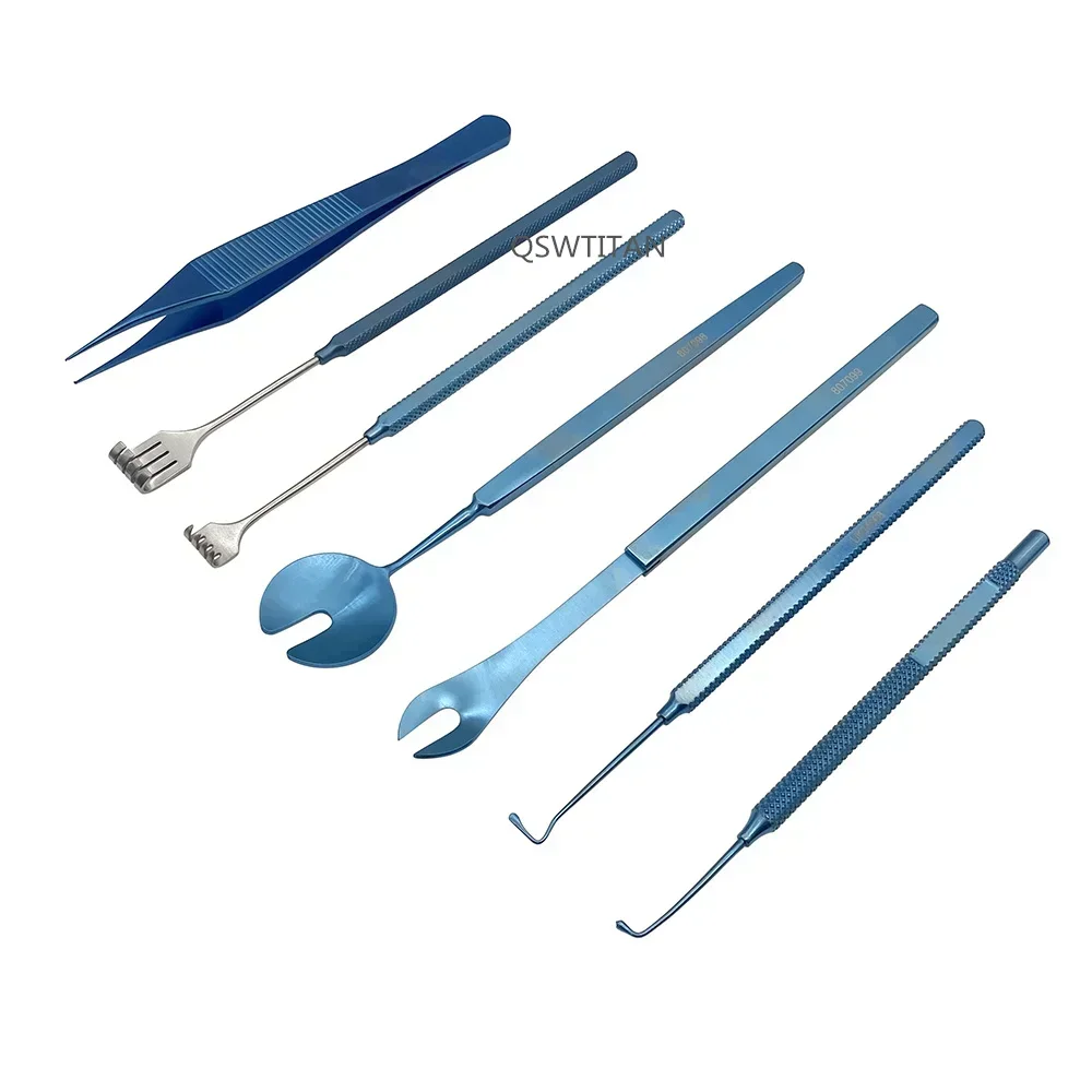 Enucleatie Set Titanium Microscopie Chirurgische Kit Oftalmische Instrumenten Met Sterilisator Doos