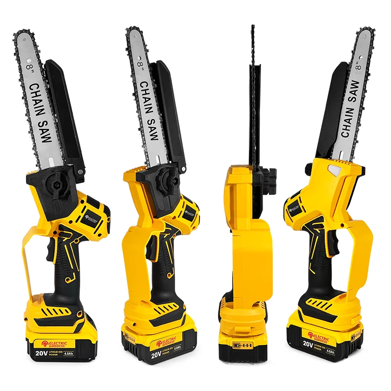 Electric Goddess 8in Brushless Electric Chain Saw Cordless Woodwork Cutting Power Tool For 18V Dewalt Battery ﻿ ﻿