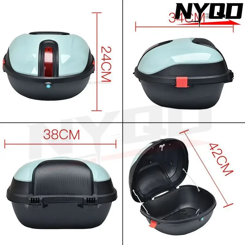 صندوق سكوتر كهربائي عالمي لصندوق تخزين يادي إيما، مسند ظهر خلفي للدراجة النارية، صندوق خلفي للدراجة النارية، جراب علوي موتو #3