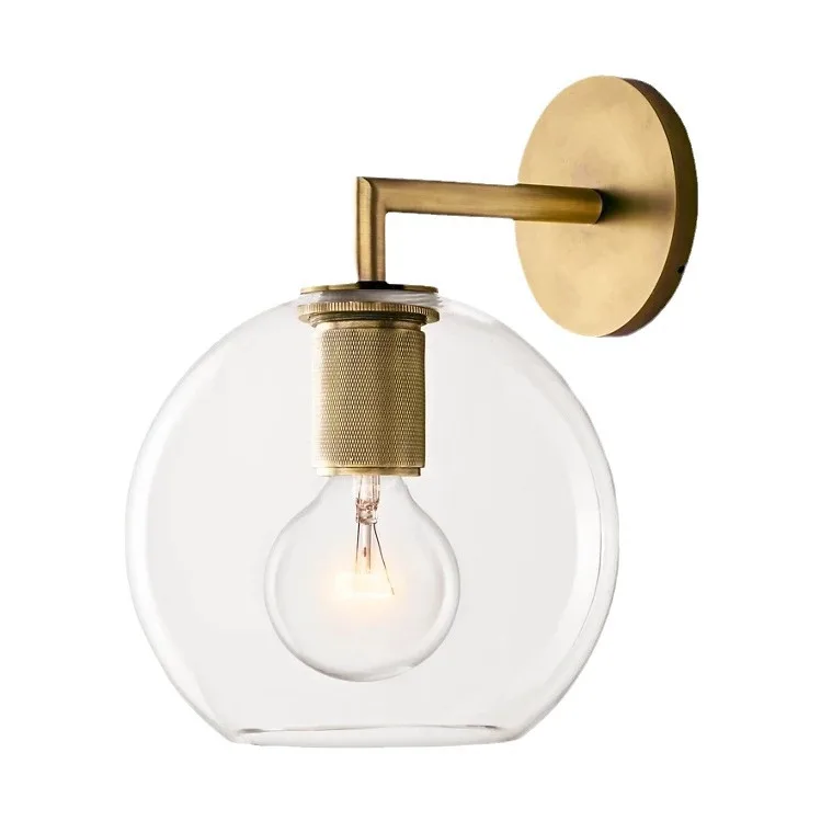

Italian light luxury simple creative wall lamp, aisle designer personalized copper wall lamp