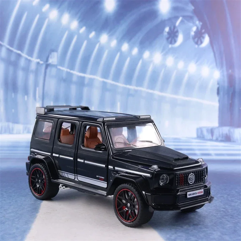 1:32 Mercedes Benz BRABUS G800 BIG G Diecast Metal Alloy Model car Sound Light Pull Back Collection Kids Toy Gifts F514