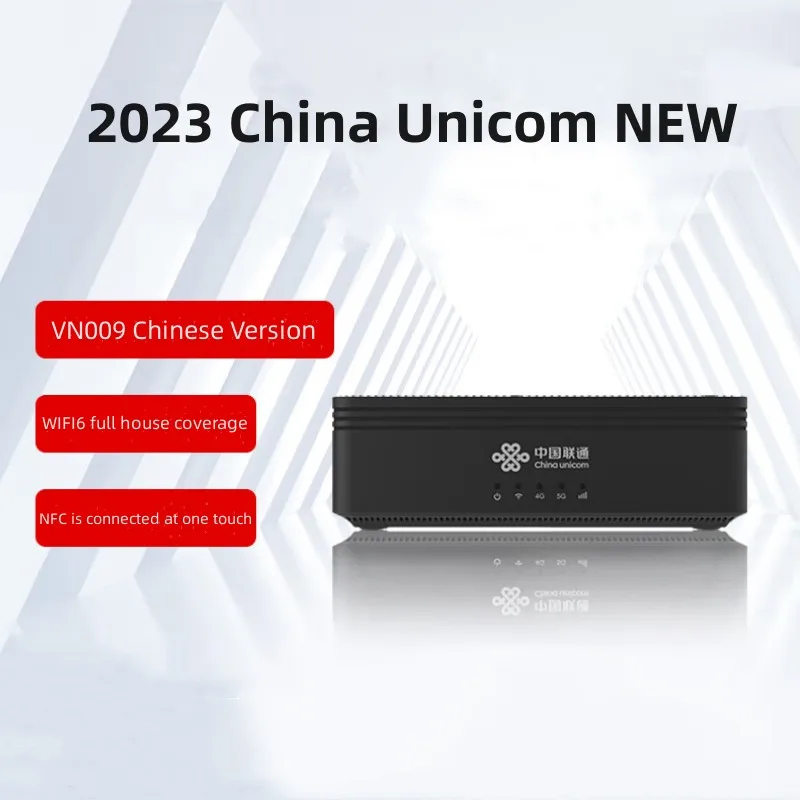 

NEW Original China Unicom Vn009 Wireless CPE Routers WIFI6 With Sim Card Support 5g Nsa/sa Nr N1/n8//n41/n78/B1/B3/B41/B5/B8