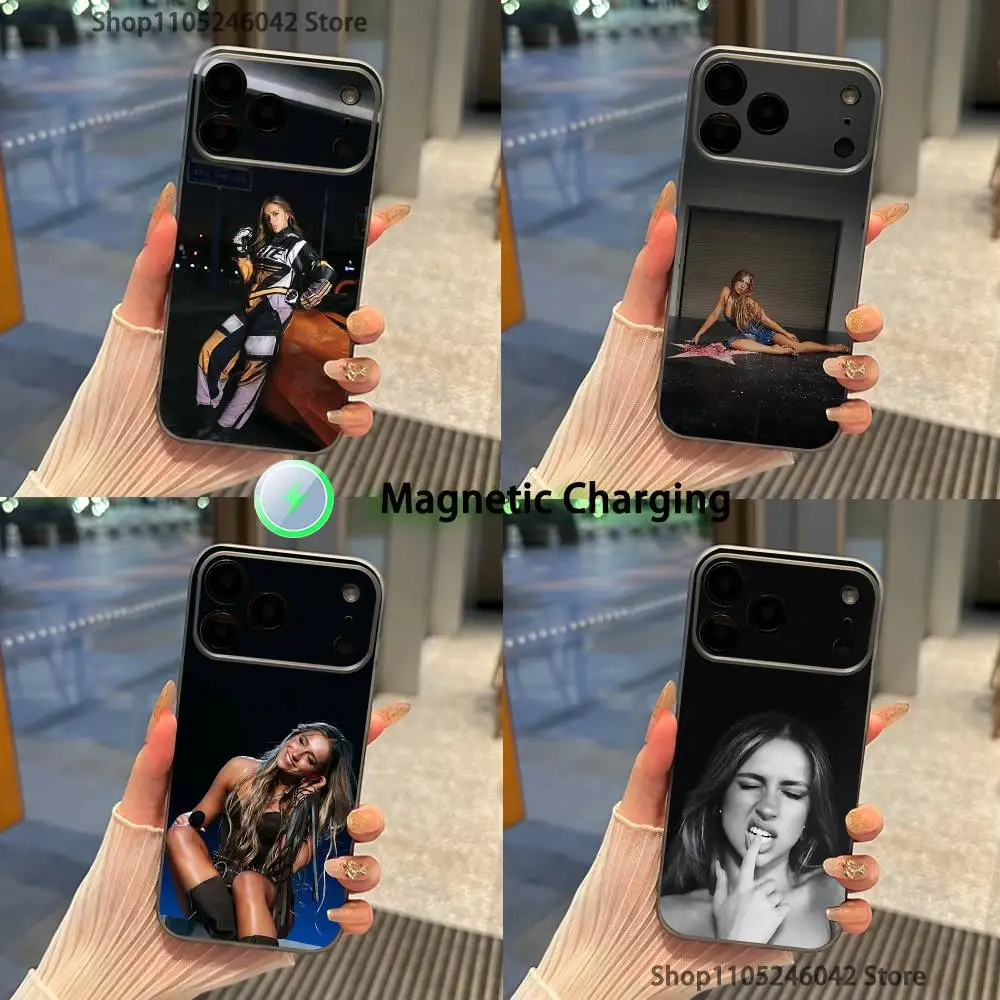 

Singer T-Tate M-McRae Shockproof Transparent gray Phone Case For iPhone 17,16,15,14,13,12,11,Pro,Max,Plus,Magnetic Charging