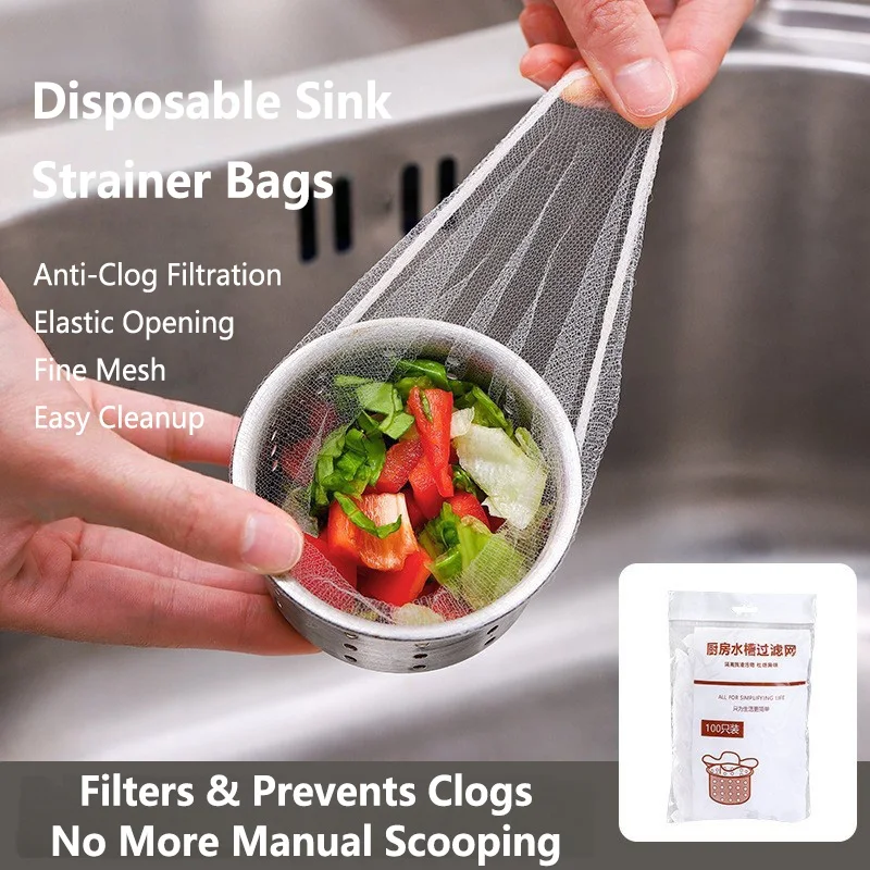 

Kitchen Sink Filter Sewer Sink Vegetable Sink Garbage Prevention Blockage Disposable Brush Dishwasher Sink Filter Home Use