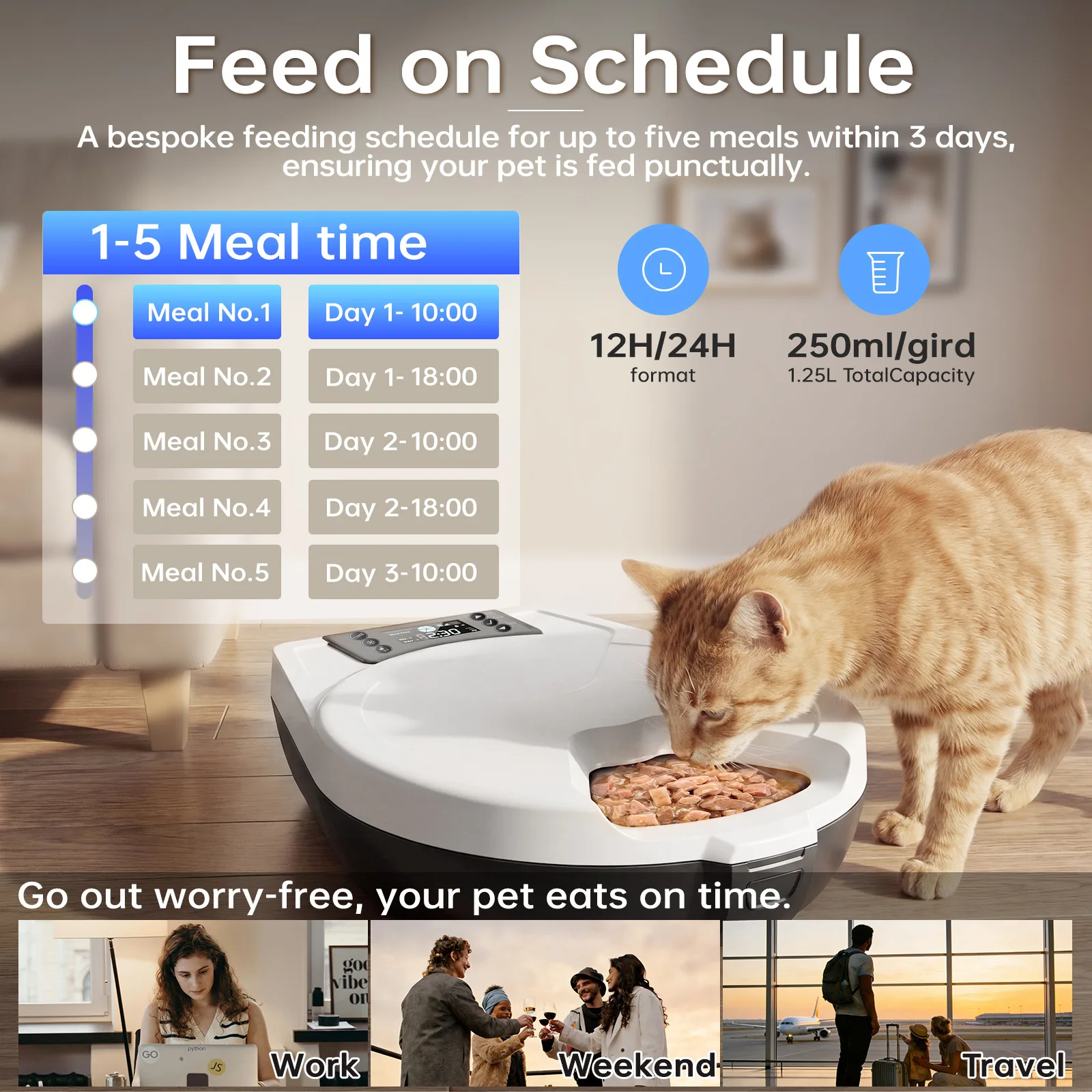 自動給餌器（ウェットグレイン対応、冷蔵・加熱機能付き、半導体 - Wet Food Automatic Pet Feeder Refrigerated のレビューと価格