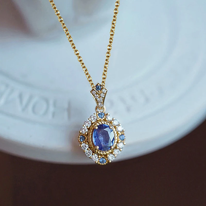 Huitan Charming Purple Cubic Zirconia Necklace for Women Newly Designed Wedding Accessories Fancy Birthday Gift Fashion Jewelry