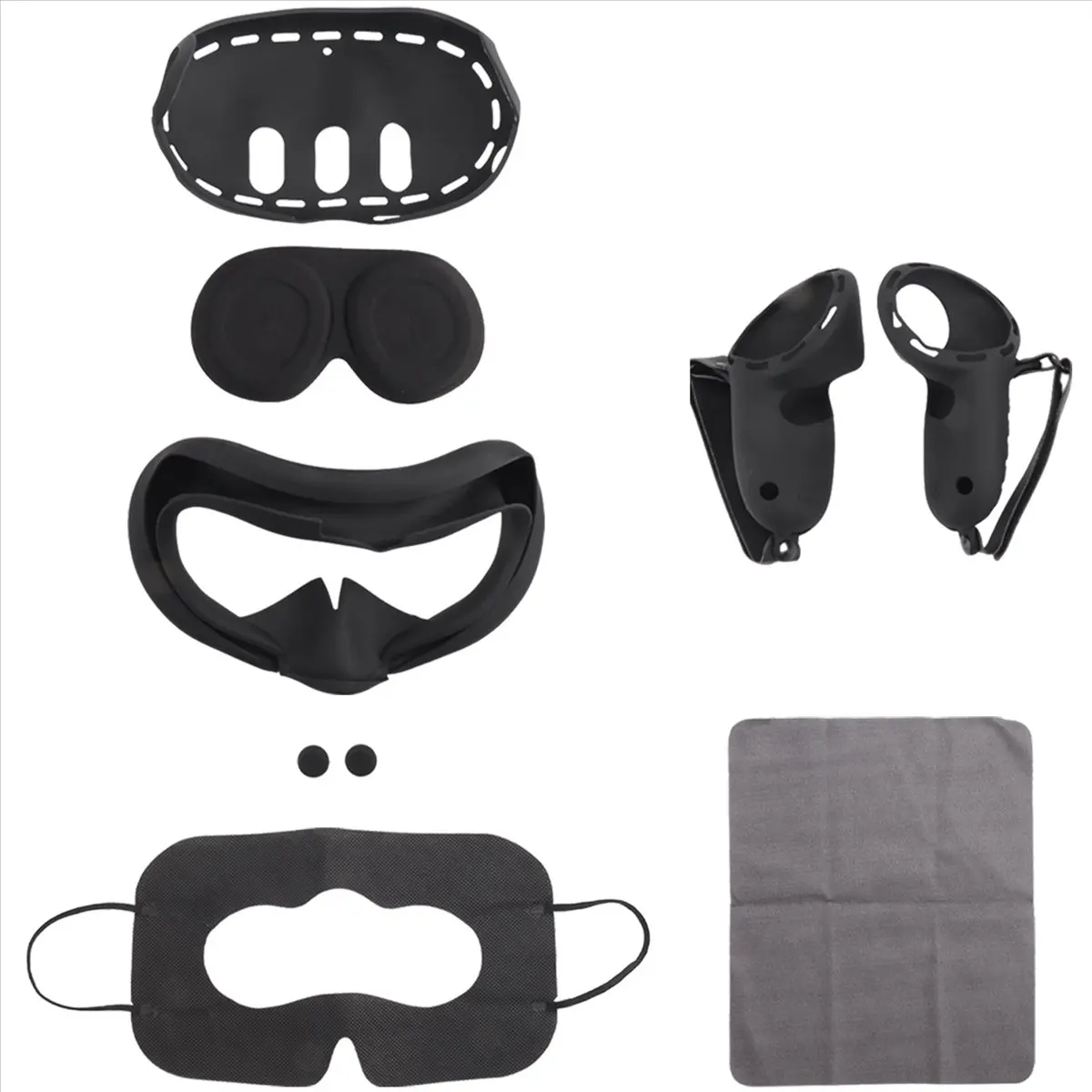 

Силиконовый защитный чехол AABFK для Meta Quest 3, гарнитура VR, чехол для лица, подушечка для глаз, ручка, кнопка, крышка