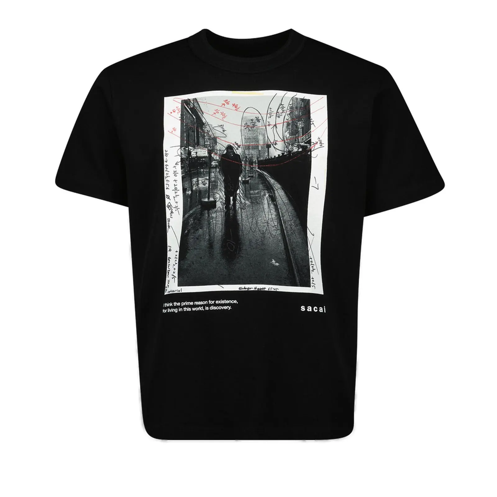 

2025 new model Sacai Graphic Printed Crewneck T-Shirt, A Summer , Pure Cotton T-shirts for Men and Women with Short Sleeves