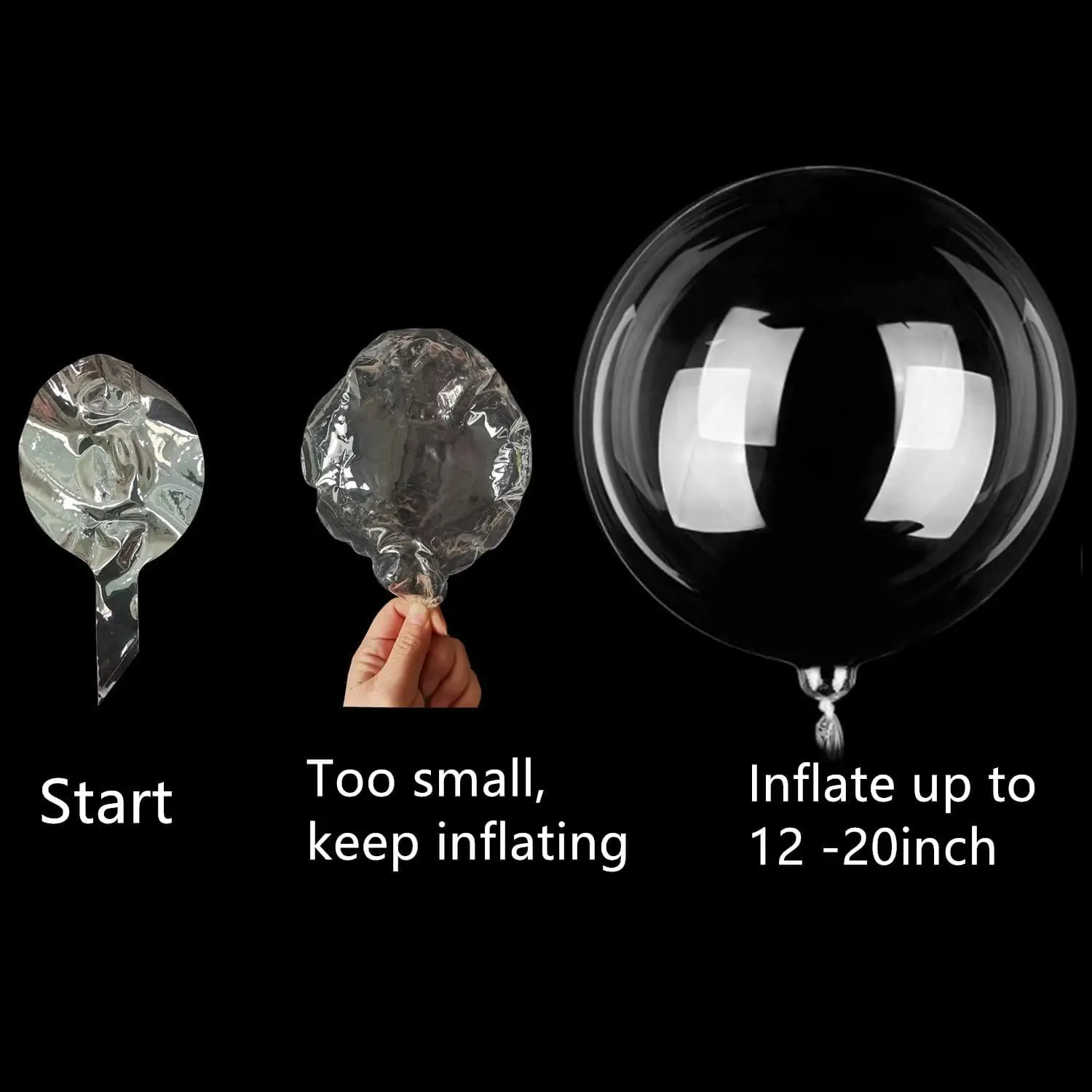 10/20 قطعة 10-36 بوصة واضح بوبو بالونات الهواء الهيليوم للحشو DIY بها بنفسك فقاعة بالون لحفل زفاف عيد ميلاد التخرج ديكور